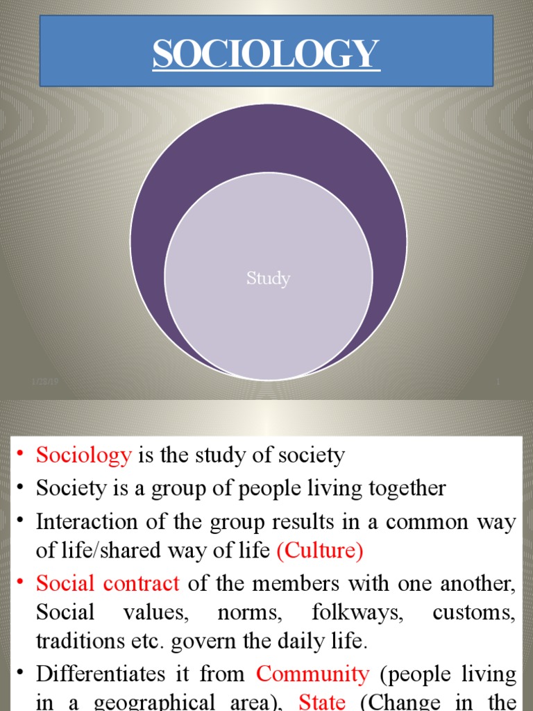 SOCIOLOGY Lectuer 1 PDF Experiment Design Of Experiments