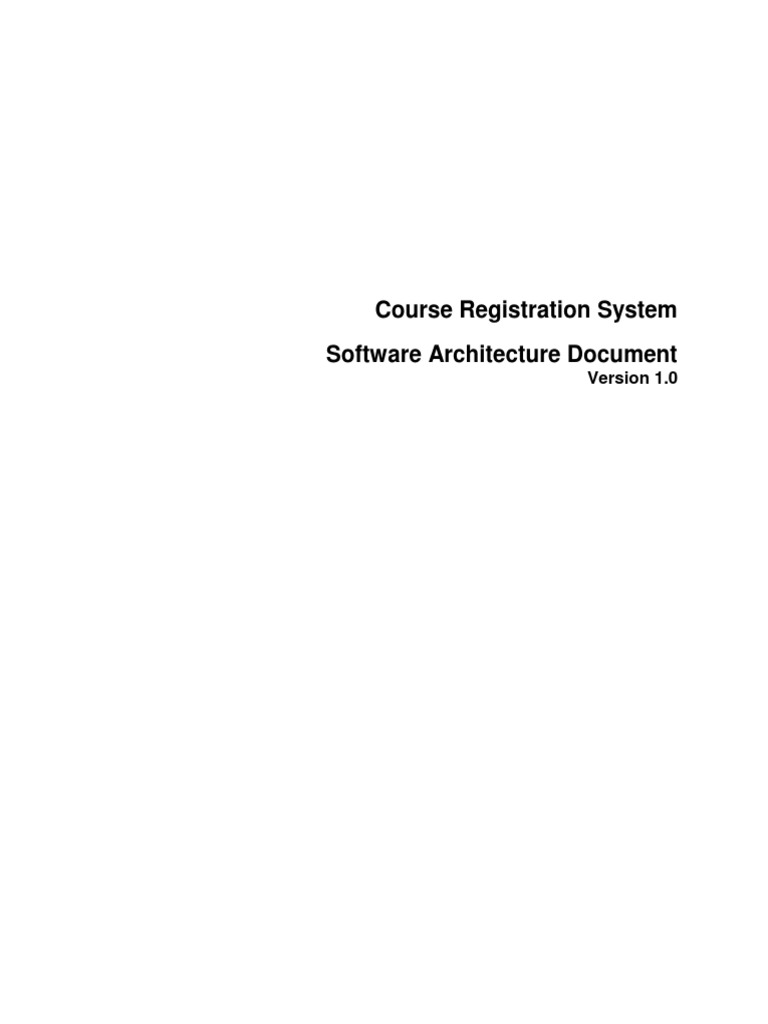 Course Registration System Architecture | PDF | Class (Computer ...