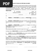 Contrato Simple de Préstamo de Dinero | PDF | Negocios | Finanzas y dinero