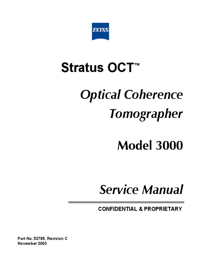 Zeiss Stratusoct3000 Service Manual Pdf Electrostatic Discharge Physics
