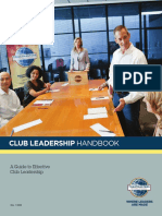 Toastmasters Club Leadership Handbook