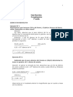 Química Guia Ejercicios Estequiometria 3 Medio