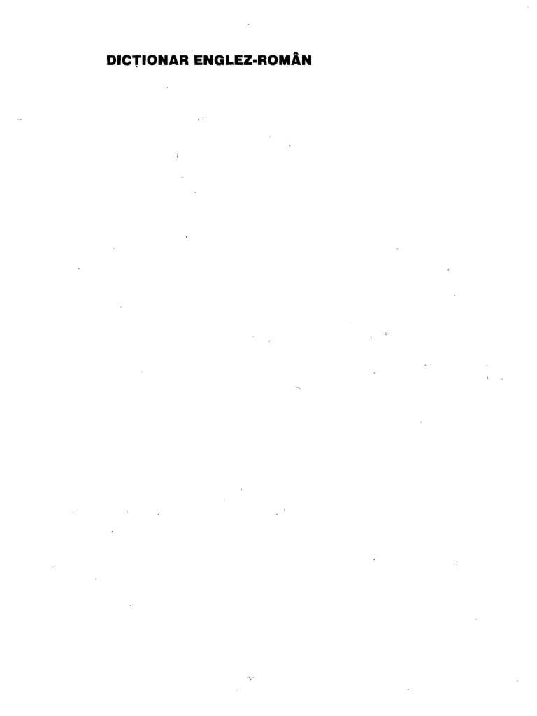Dictionar Englez Roman Academia Romana Word PDF  PDF