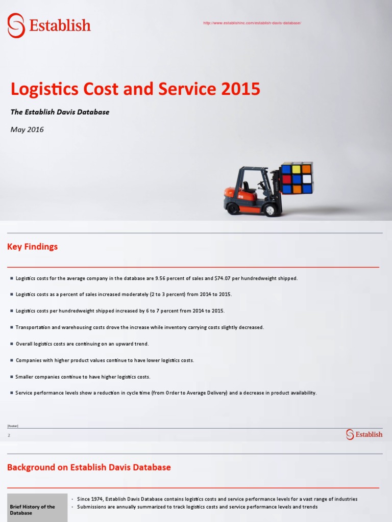 Logistics Costs Trends 2015 Analysis | PDF | Cargo | Inventory
