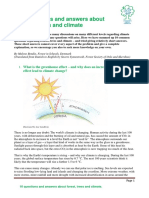 10 Questions and Answers About Forest, Trees and Climate