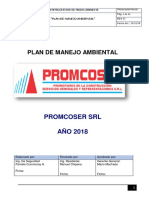 Plan de Manejo Ambiental Promcoser 2018