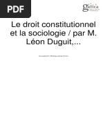 DUGUIT L, Le Droit Constitutionnel Et La Sociologie, 1889