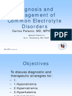 Diagnosis and Management of Common Electrolyte Disorders