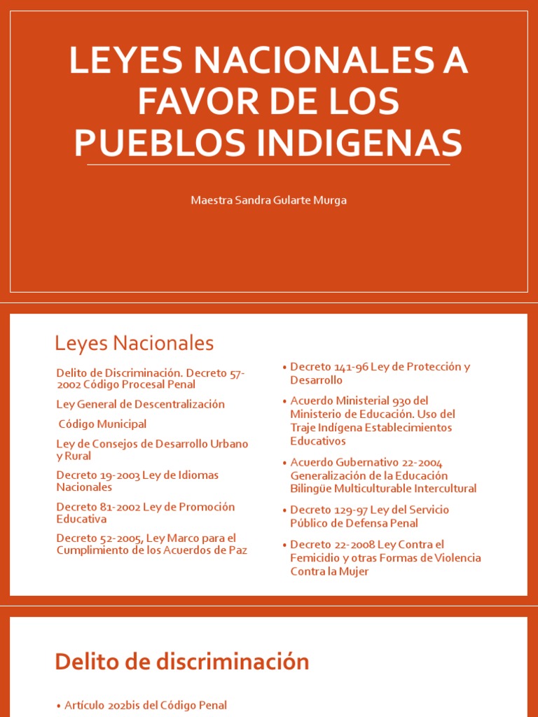 Leyes Nacionales A Favor De Los Pueblos Indigenas Descargar Gratis