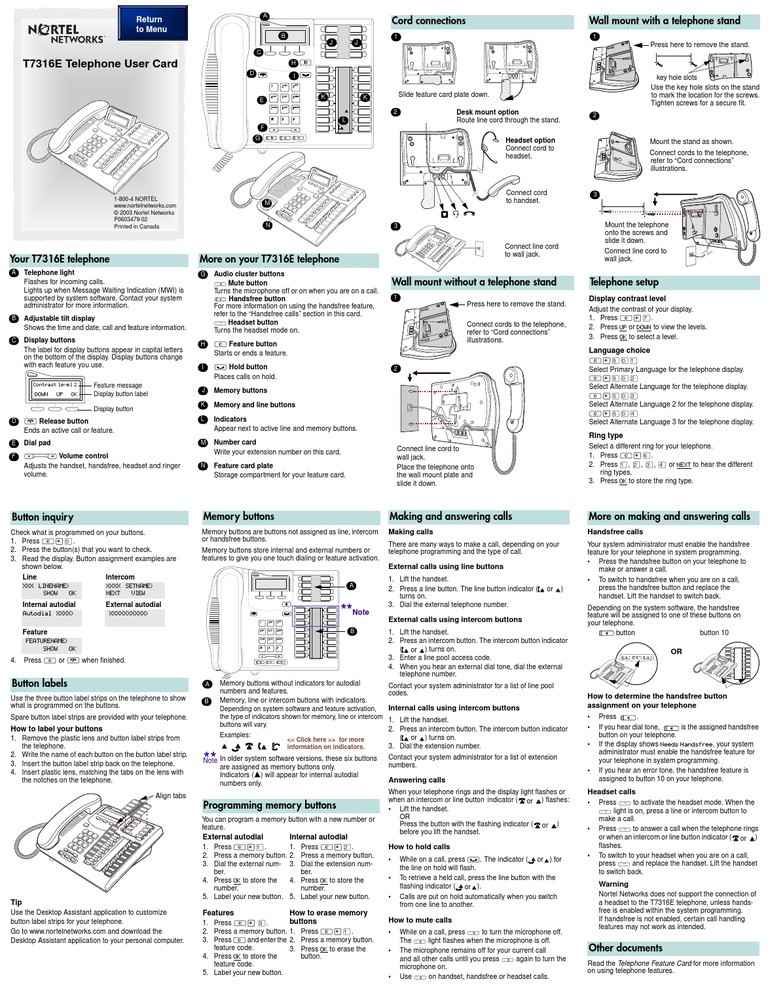 T7316E | Telephone | Computing
