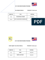 2019 Take-Home Reading Program: Grade: FREQUENCY: 2 Books A Year