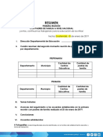 Formato de Resumen Dirección Departamental