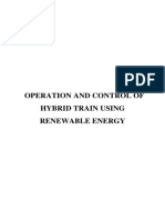 Operation and Control of Hybrid Train Using Renewable Energy