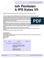 Contoh Penilaian Proyek IPS Kelas VII
