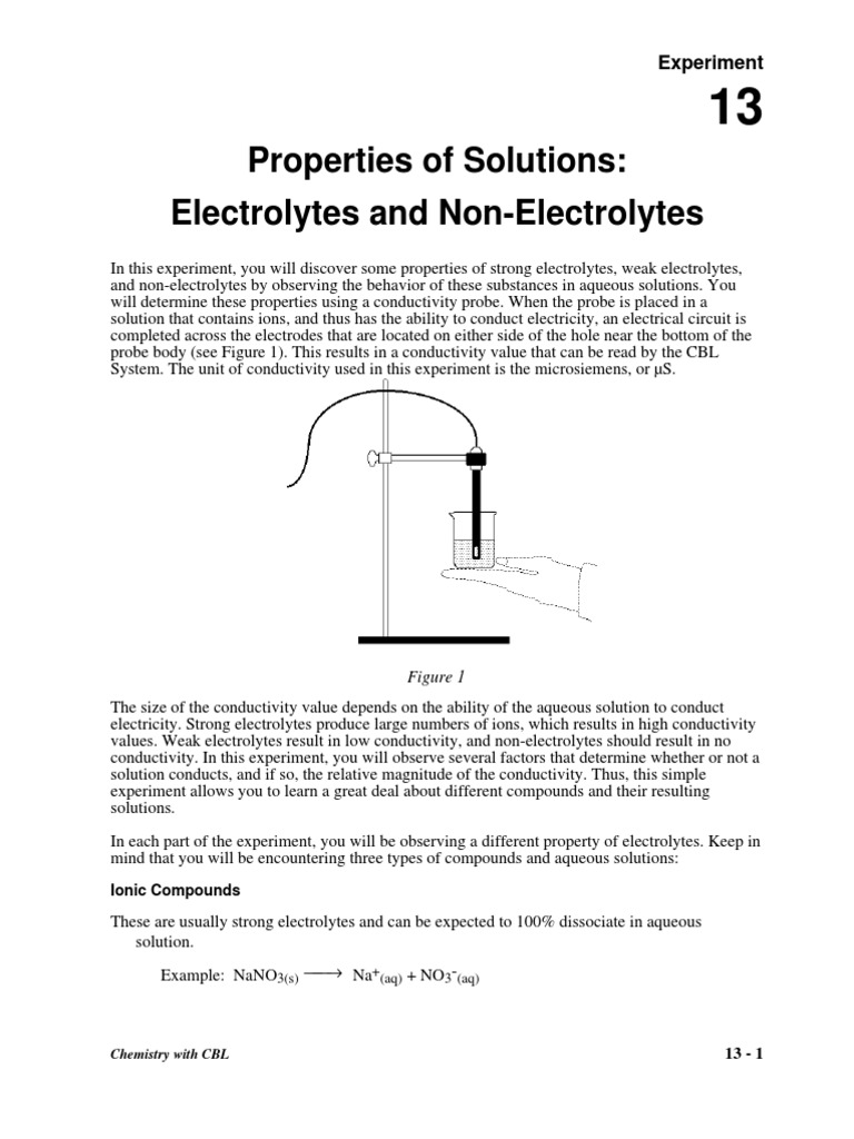 Properties Of Solutions Electrolytes And Non Electrolytes Dan Holmquist Electrolyte Dissociation Chemistry