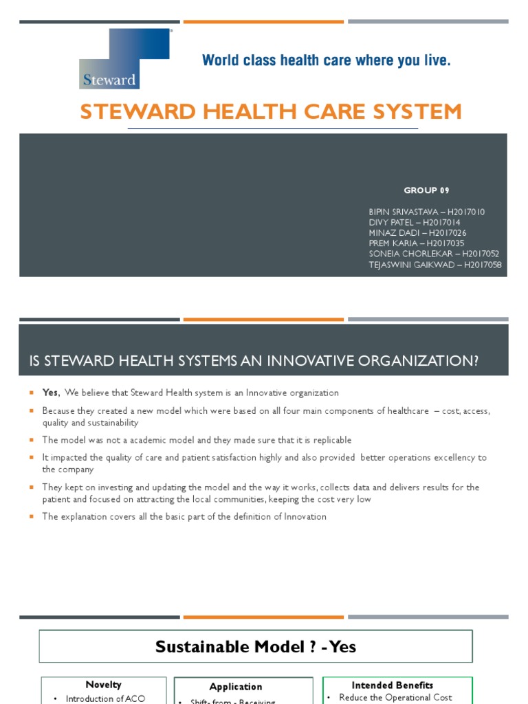Steward Health Care System: Group 09 | PDF | Patient | Innovation