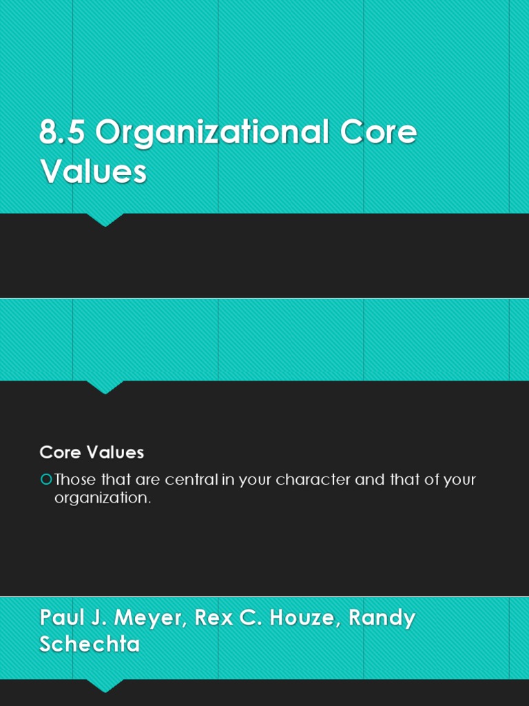 8.5 Organizational Core Values | PDF