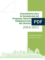 LINEAMIENTOS POA DF 2010-2012
