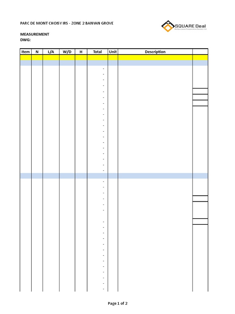 LPMC Z4BV Take Off (To Be Used As Take Off Template) | PDF