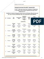 Schedule of Graduate Assessment Test (GAT™ General) 2019