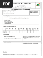 CSC Session Plan Unit I