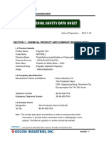 Biaxially Oriented Polyester FILM MSDS