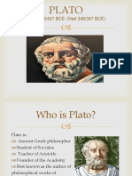 Plato: (Born 428/427 BCE-Died 348/347 BCE)