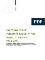 Necesidades Urgentes de Facultativos Especialistas en El Hospital Obispo Polanco de Teruel 2019