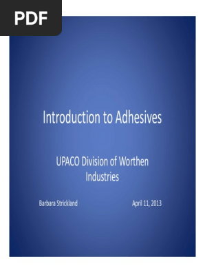 Adhesives and Sealants