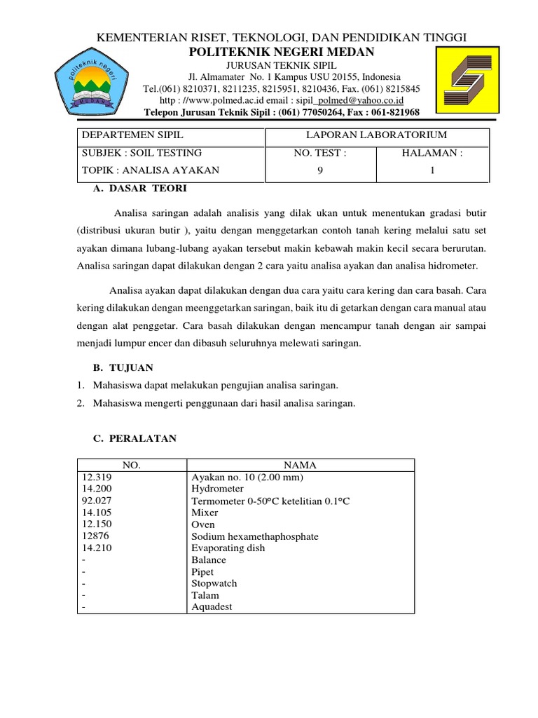 My Analisa Ayak N Hidrometer Pdf