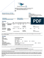 Electronic Ticket Receipt: Itinerary