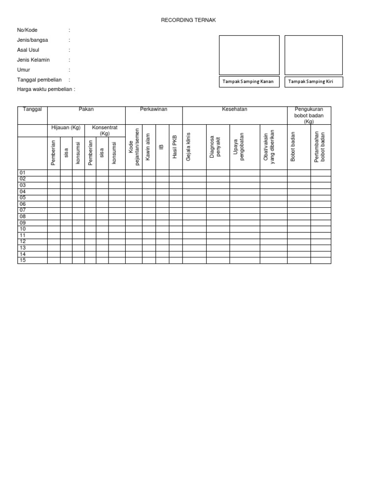 Recording Ternak | PDF