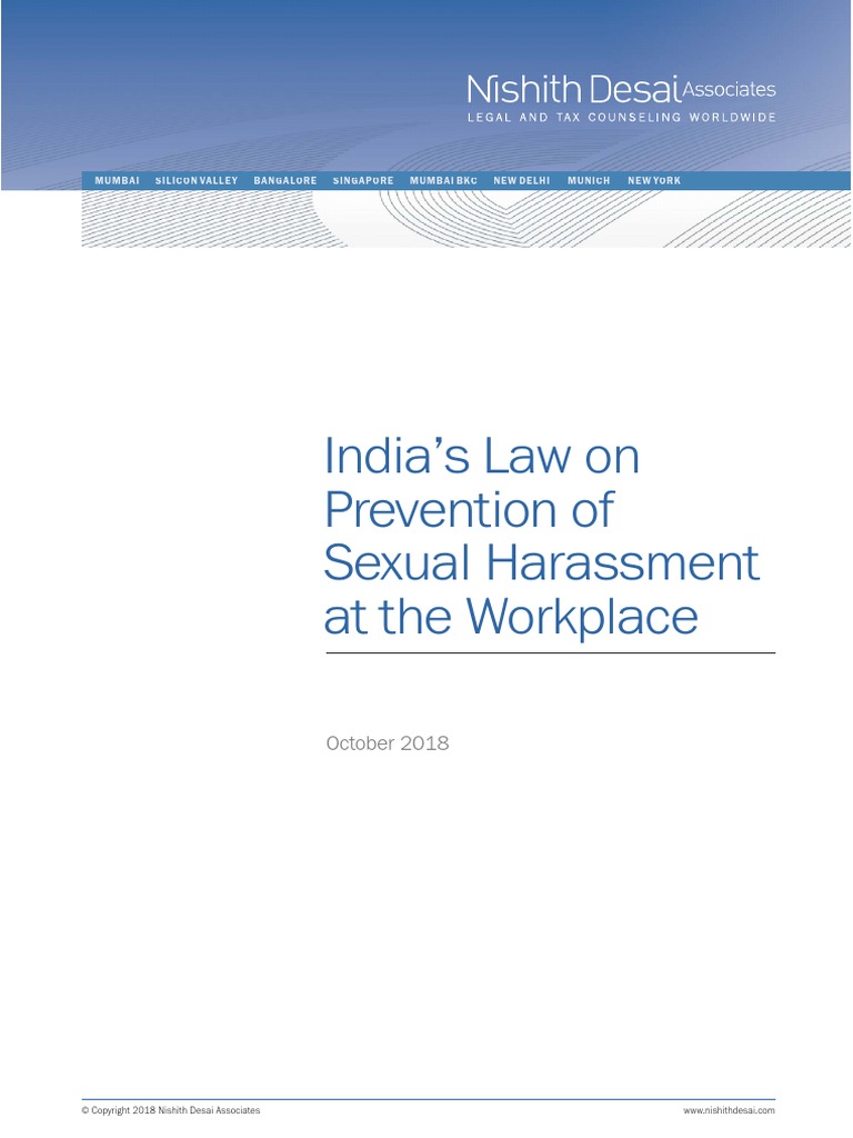 Prevention of Sexual Harassment at Workplace | PDF | Sexual Harassment ...