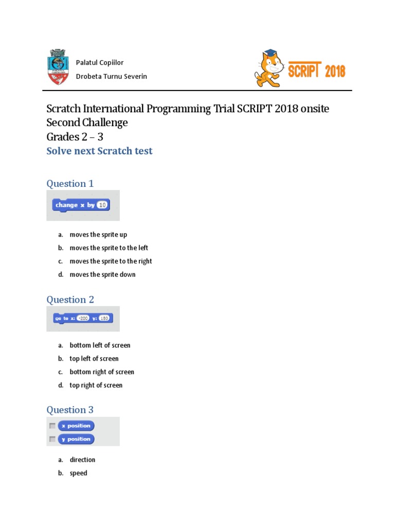 Scratch International Programming Trial SCRIPT 2018 Onsite Second ...