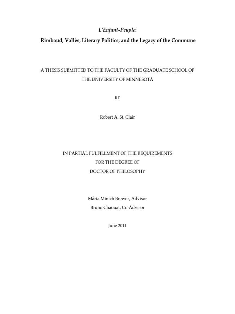 Rimbaud Pdf Arthur Rimbaud Discourse