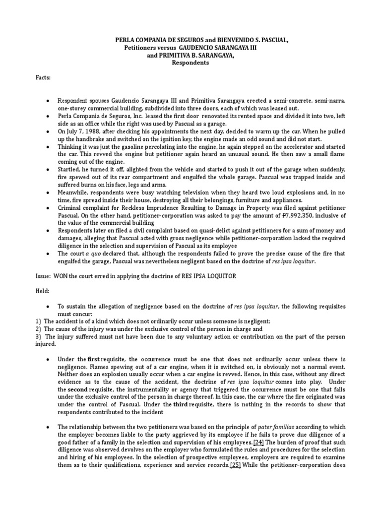 Perla Compania de Seguros | PDF | Virtue | Common Law