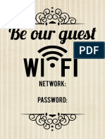 Wifi Notice 5x7 - Cream