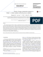 Measuring The Complexity of Mega Construction Projects in China - A Fuzzy Analytic Network Process Analysis