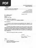 Letter From Connecticut Judiciary Confirming Paul Manafort Disbarment