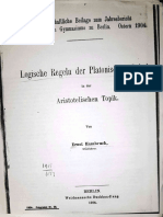 Ernst Hambruch, Logische Regeln der platonischen Schule in der aristotelischen Topik.