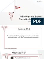 ASA Physical Status Classification System: American Society of Anesthesiologist