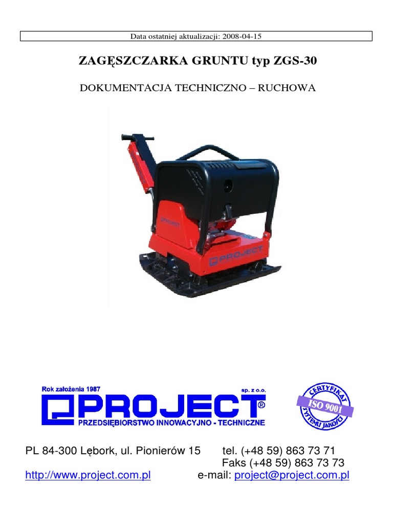 Zagęszczarka ZGS 30 | PDF