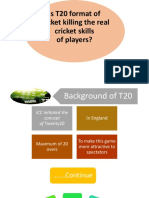 Is T20 Format of Cricket Killing The Real Cricket Skills of Players?