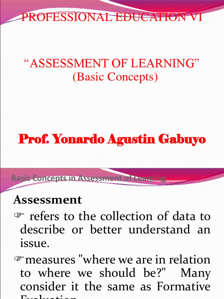 Understanding Learning Assessment Basics | PDF | Educational Assessment ...