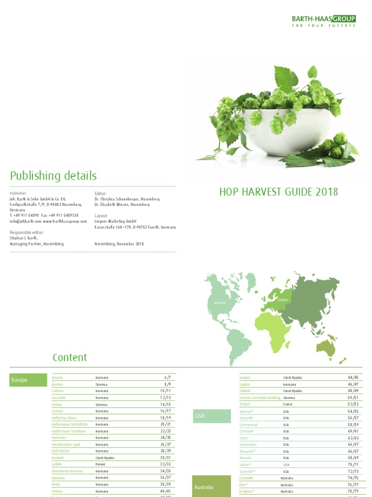 Hop Harvest Guide 2018 | PDF | Hops | Berry