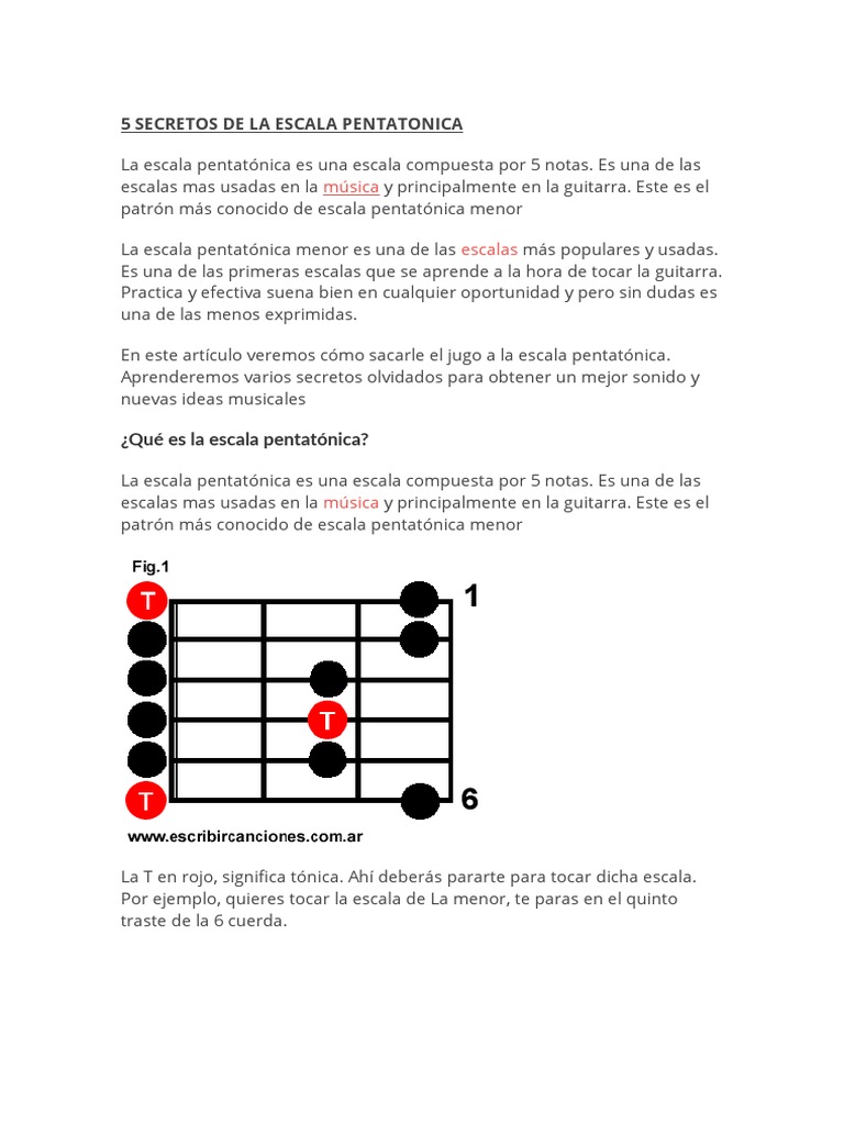 Práctica de Las 5 Posiciones | PDF | Escala (música) | Acorde (Música)