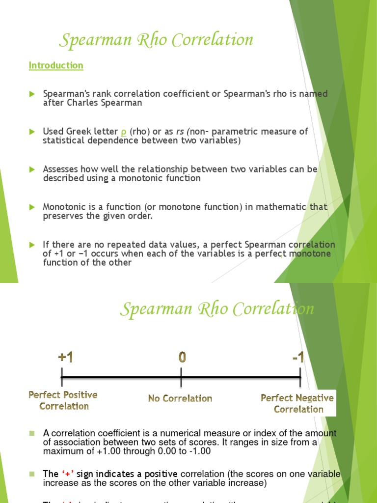 Spearman Rho | PDF | Spearman's Rank Correlation Coefficient ...