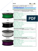 Anet 3D Printer Filaments Price List_3