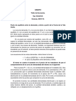 Ejercicio de Economia Sobre Oferta y Demanda