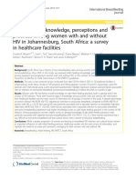 Infant Feeding Knowledge, Perceptions and Practices Among Women With and Without HIV in Johannesburg, South Africa: A Survey in Healthcare Facilities